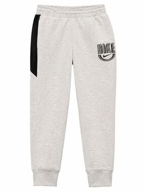 Nike Dri-FIT Kids Jogger Pants Size Large Gray Black Logo Athletic Sweatpants